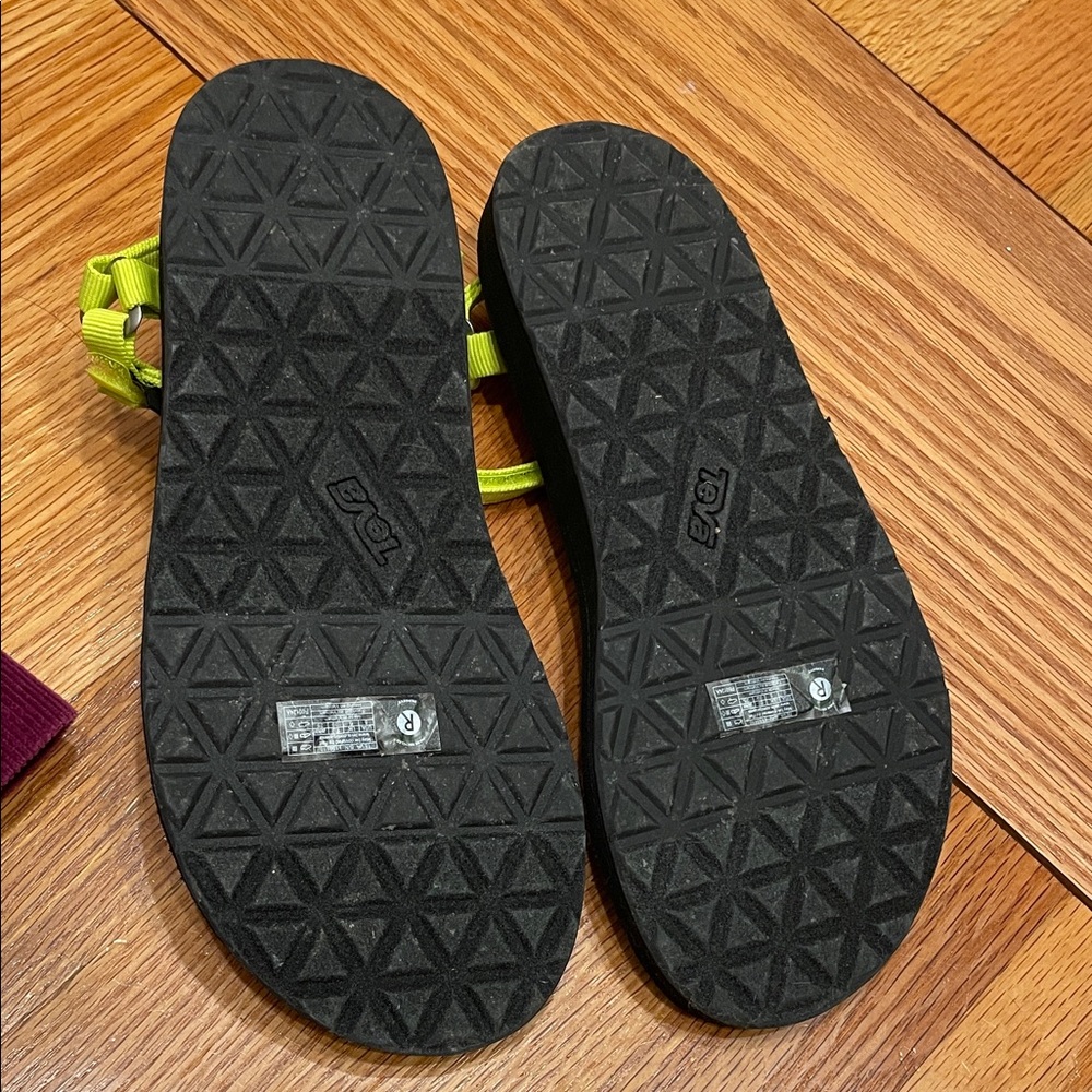 Teva Black and Neon Yellow Sandals - Picture 3 of 4